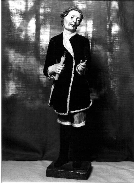 figura maschile (statua da presepio, elemento d'insieme) - PRODUZIONE GENOVESE (fine/inizio secc. XVIII/ XIX)