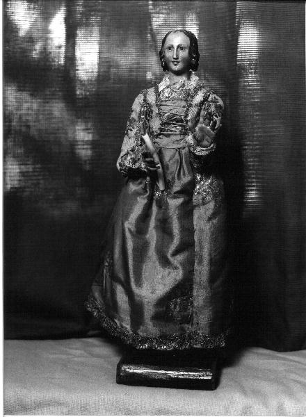 figura femminile (statua da presepio, elemento d'insieme) - PRODUZIONE GENOVESE (fine/inizio secc. XIX/ XX)