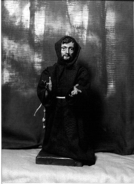 SAN FRANCESCO (statua da presepio, elemento d'insieme) - PRODUZIONE GENOVESE (sec. XIX)