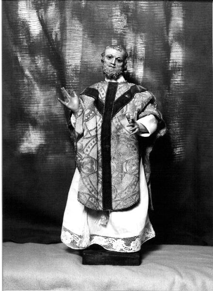 sacerdote (statua da presepio, elemento d'insieme) - PRODUZIONE GENOVESE (fine/inizio secc. XVIII/ XIX)