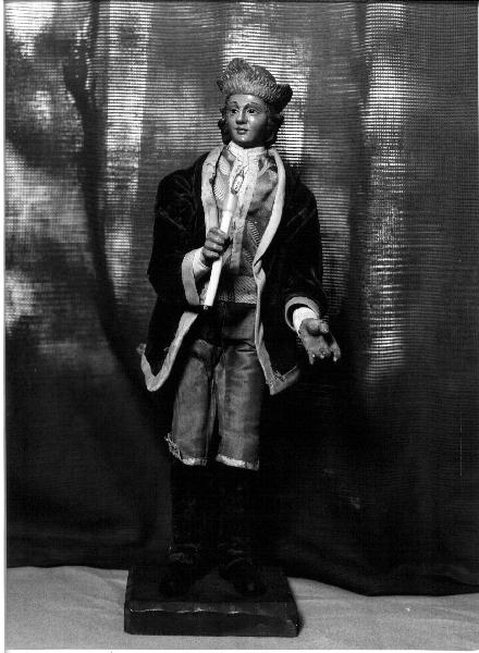 figura maschile (statua da presepio, elemento d'insieme) - PRODUZIONE GENOVESE (sec. XVIII)