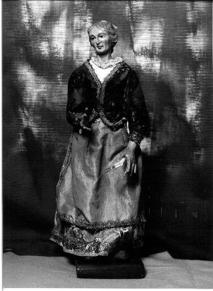 figura femminile (statua da presepio, elemento d'insieme) - PRODUZIONE GENOVESE (sec. XIX)