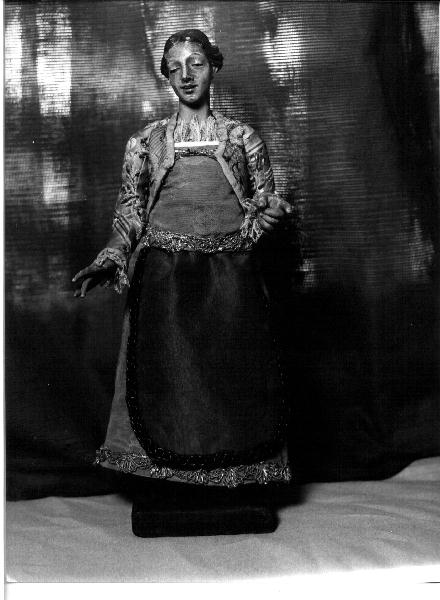 figura femminile (statua da presepio, elemento d'insieme) - PRODUZIONE GENOVESE (fine/inizio secc. XIX/ XX)