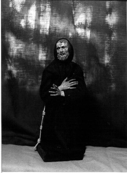 frate (statua da presepio, elemento d'insieme) - PRODUZIONE GENOVESE (sec. XIX)