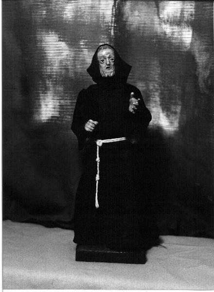 FRATE (statua da presepio, elemento d'insieme) - PRODUZIONE GENOVESE (fine/inizio secc. XVIII/ XIX)