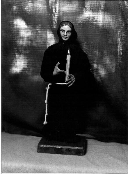 frate (statua da presepio, elemento d'insieme) - PRODUZIONE GENOVESE (fine/inizio secc. XVIII/ XIX)