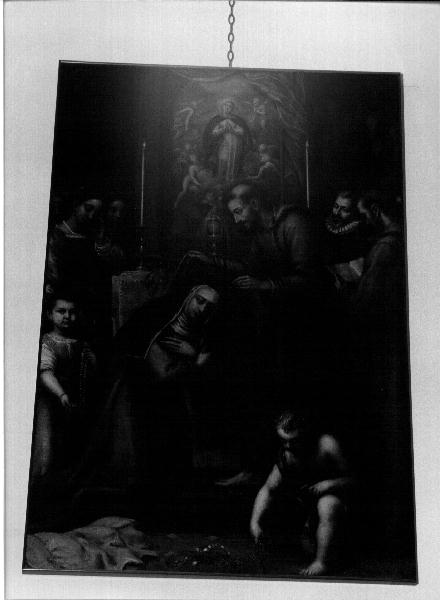 vestizione di Santa Chiara (dipinto, opera isolata) di Corte Cesare (sec. XVII)