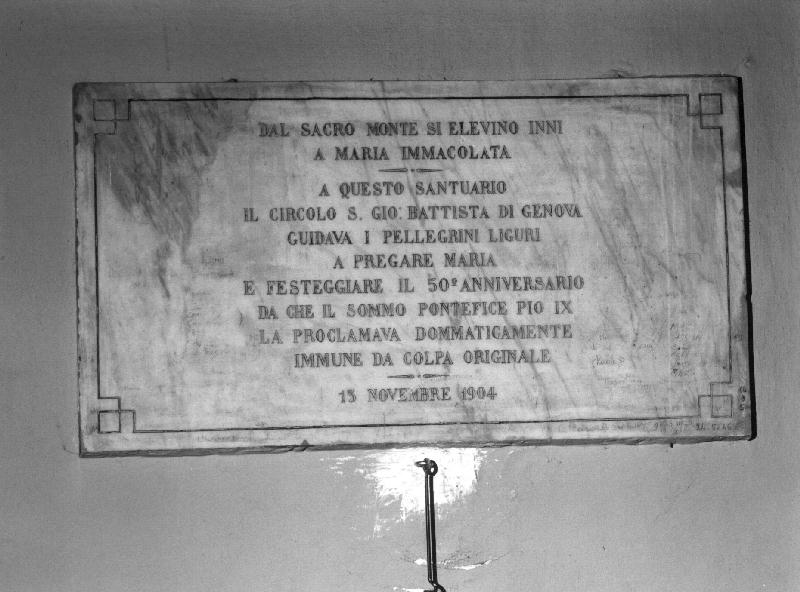 lapide, opera isolata - bottega ligure (sec. XX)