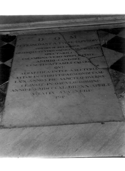 lapide tombale, opera isolata - bottega ligure (sec. XIX)