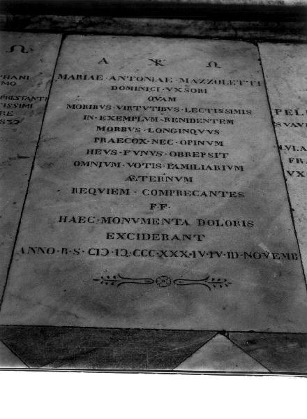 lapide tombale, opera isolata - bottega ligure (sec. XIX)