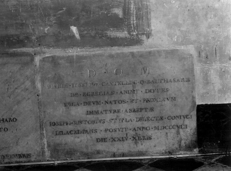 lapide tombale, opera isolata - bottega ligure (sec. XIX)