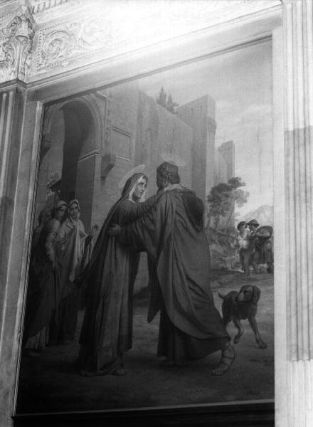 incontro di Sant'Anna e San Gioacchino alla porta aurea (dipinto, elemento d'insieme) di Franchi Alessandro (ultimo quarto sec. XIX)