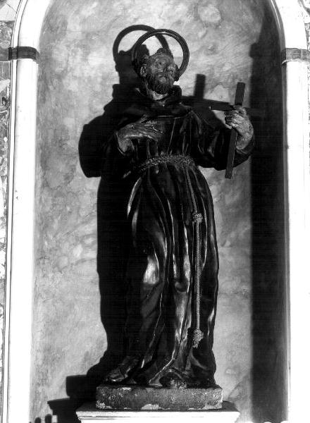 San Francesco d'Assisi (statua, opera isolata) di Maragliano Anton Maria (prima metà sec. XVIII)
