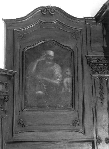 San Matteo e l'angelo (dipinto, elemento d'insieme) - ambito ligure (seconda metà sec. XVII)