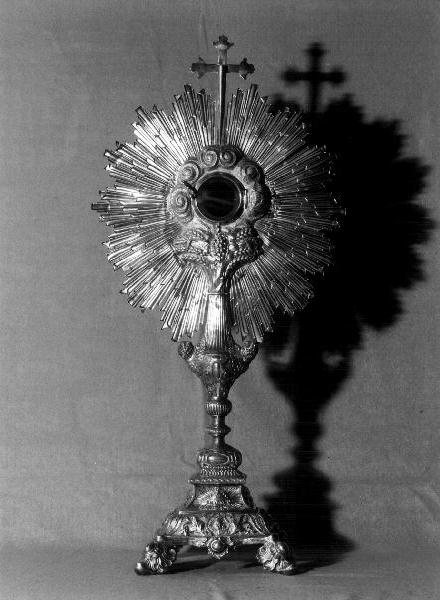 simboli eucaristici (ostensorio - a raggiera, opera isolata) - bottega ligure (sec. XVIII)