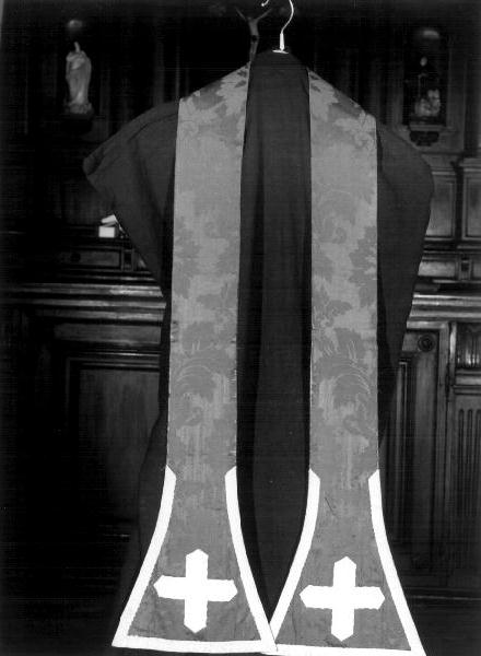 motivi decorativi vegetali/ croce (stola, coppia) - manifattura ligure (secc. XIX/ XX)