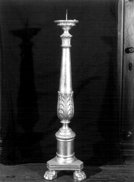 candeliere d'altare, serie - bottega ligure (secc. XIX/ XX)