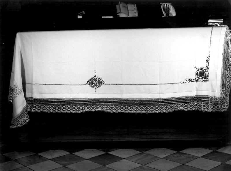 tovaglia d'altare, opera isolata - manifattura ligure (primo quarto sec. XX)