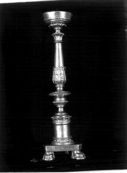 candeliere d'altare, coppia - bottega ligure (secc. XIX/ XX)