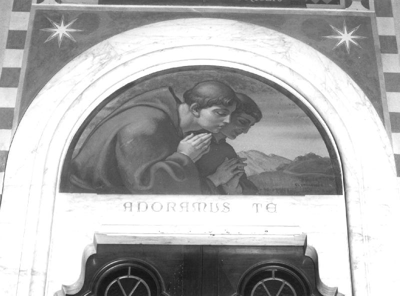 padri cappuccini (dipinto, elemento d'insieme) di Bevilacqua Giovanni (sec. XX)