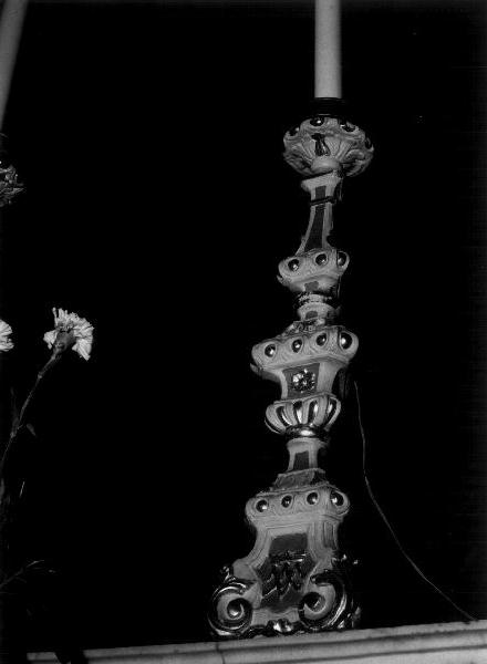 candelabro, serie - bottega ligure (fine/inizio secc. XVIII/ XIX)