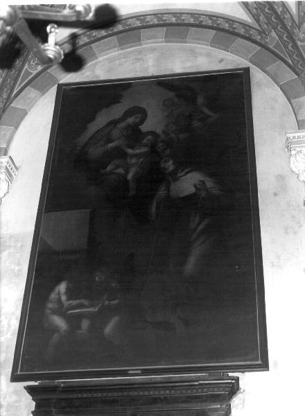 visione di San Bernardo (dipinto, opera isolata) di Paggi Giovanni Battista (attribuito) (fine/inizio secc. XVI/ XVII)