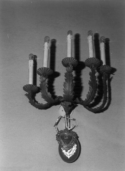 candeliere da parete, opera isolata - PRODUZIONE LIGURE (secc. XIX/ XX)