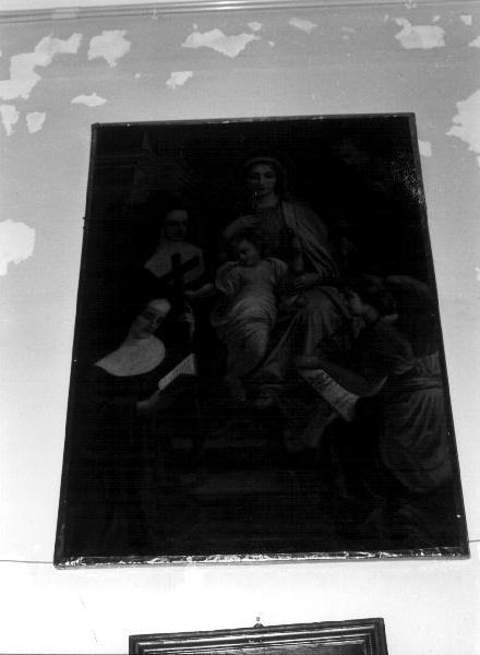 Madonna con Bambino tra Santi e arcangelo Gabriele (dipinto, opera isolata) - ambito ligure (seconda metà sec. XIX)