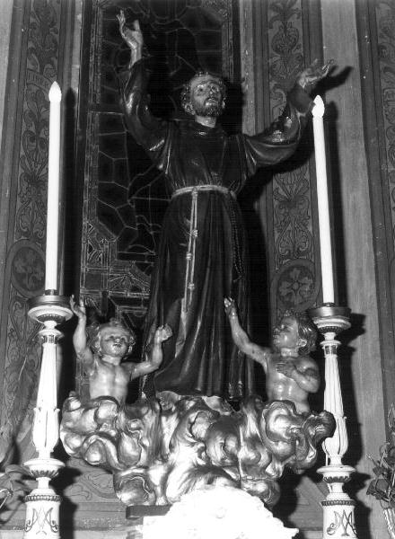 San Francesco d'Assisi (statua, opera isolata) di Stuflesser Ferdinand II (secondo quarto sec. XX)