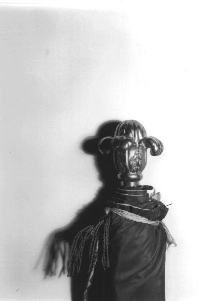 asta di stendardo processionale, elemento d'insieme - bottega ligure (ultimo quarto sec. XIX)