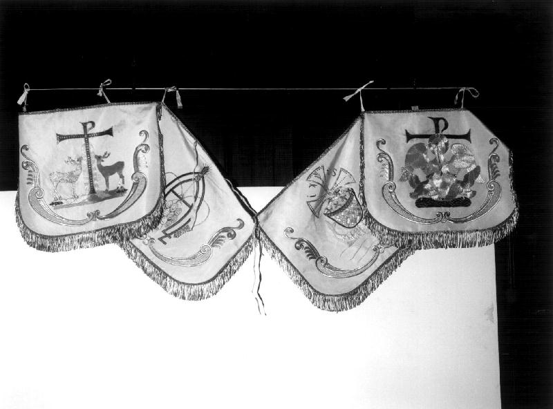 baldacchino processionale, elemento d'insieme - manifattura ligure (prima metà sec. XX)