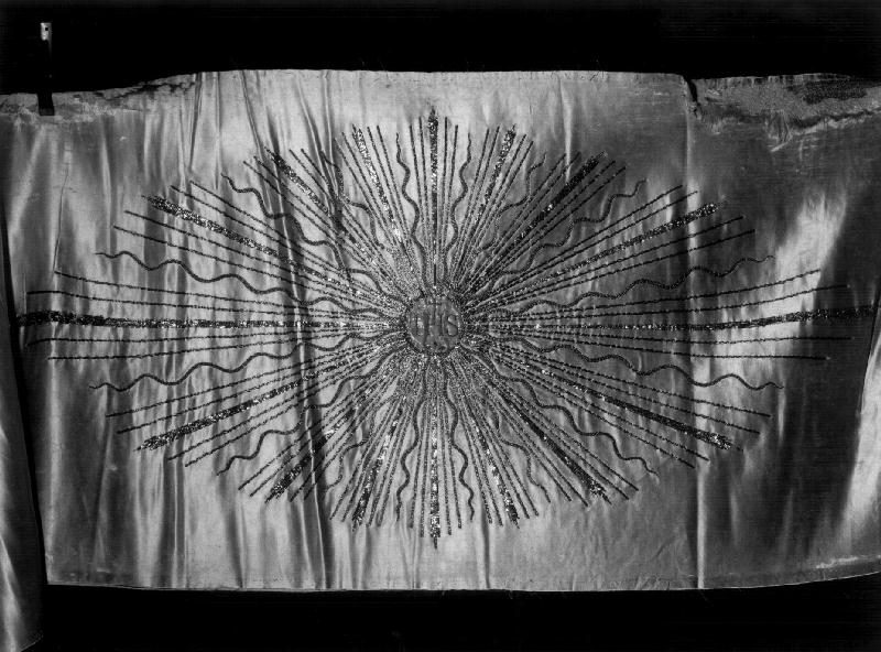 velo omerale, opera isolata - manifattura ligure (fine/inizio secc. XIX/ XX)