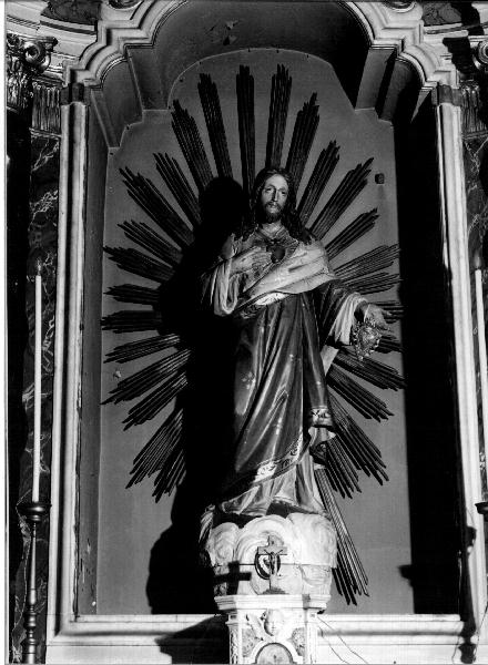 Sacro Cuore di Gesù (statua, elemento d'insieme) di Righetti Attilio (fine sec. XIX)