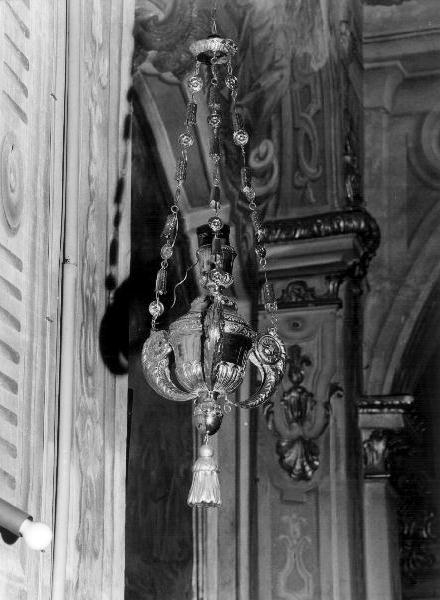 motivi decorativi vegetali (lampada pensile, coppia) - bottega ligure (seconda metà sec. XIX)