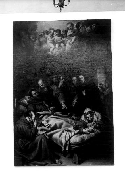 morte di San Francesco d'Assisi (dipinto, opera isolata) di Fiasella Domenico detto Sarzana (sec. XVII)
