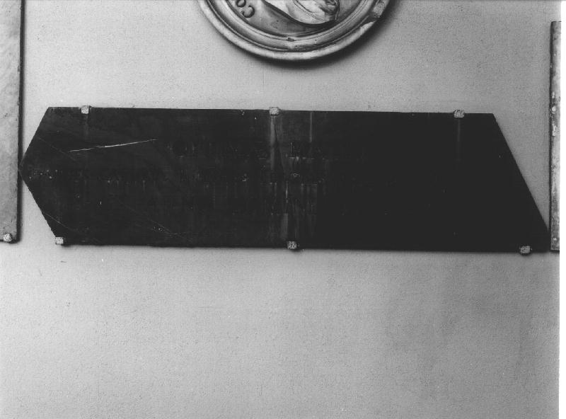 lapide tombale, opera isolata - PRODUZIONE LIGURE (sec. XIX)