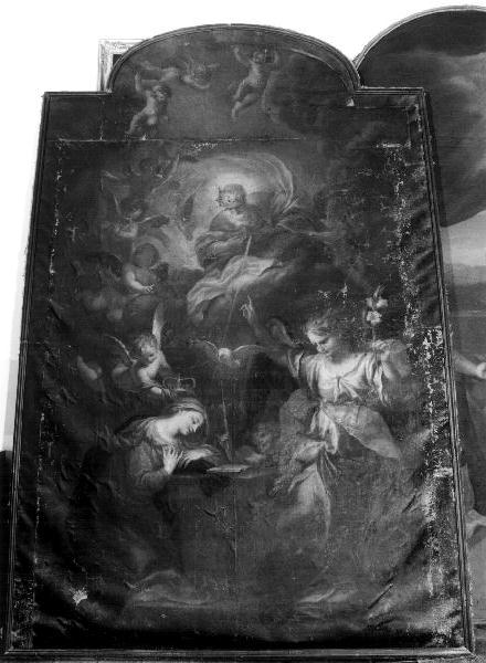 ANNUNCIAZIONE (dipinto, opera isolata) di Piola Domenico (attribuito) (seconda metà sec. XVII)