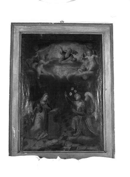 ANNUNCIAZIONE (dipinto, elemento d'insieme) - ambito romano (secc. XVI/ XVII)