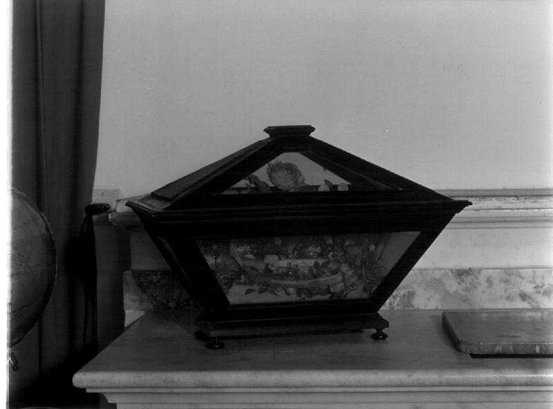 reliquiario a teca, coppia - PRODUZIONE GENOVESE (sec. XIX)