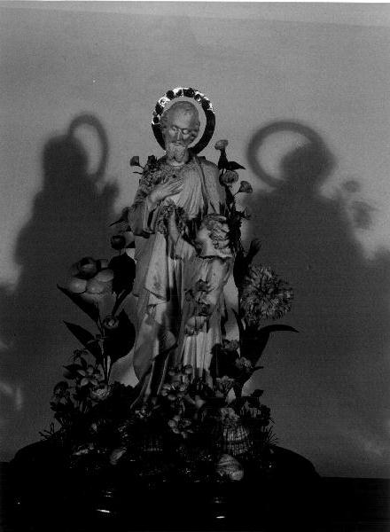 San Giuseppe e Gesù Bambino (statua, opera isolata) - PRODUZIONE GENOVESE (sec. XIX)