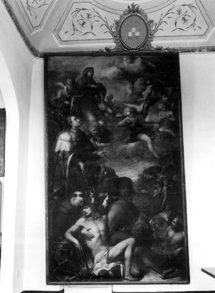 Madonna Assunta con San Luigi IX e Sant'Antonio da Padova (dipinto, opera isolata) - ambito romano (sec. XVII)