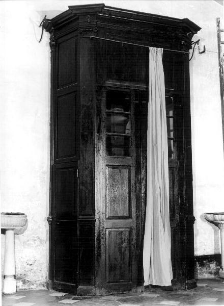 bussola d'ingresso, elemento d'insieme - bottega ligure (sec. XIX)