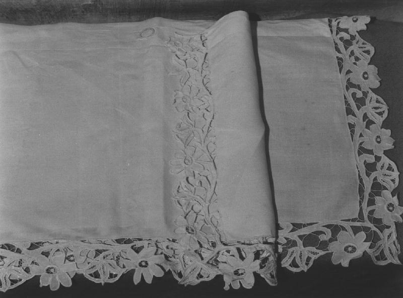 tovaglia da comunione, coppia - manifattura ligure (secc. XIX/ XX)