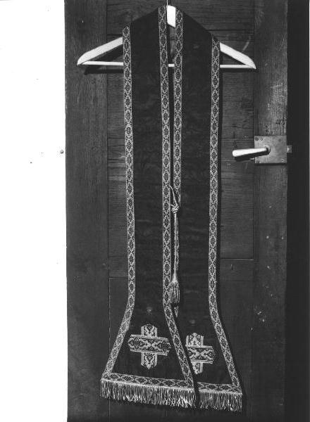 stola, elemento d'insieme - manifattura ligure (primo quarto sec. XX)