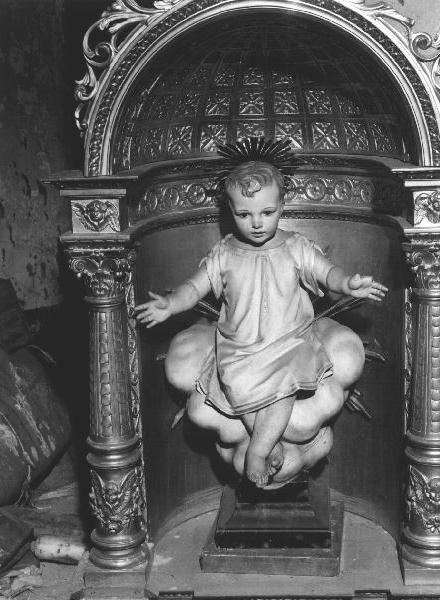 Gesù Bambino (scultura, elemento d'insieme) - bottega ligure (ultimo quarto sec. XIX)