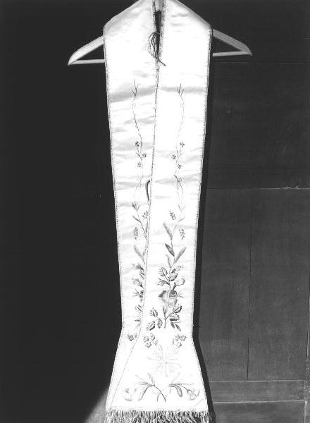 motivi decorativi floreali (stola, elemento d'insieme) - manifattura ligure (inizio sec. XX)