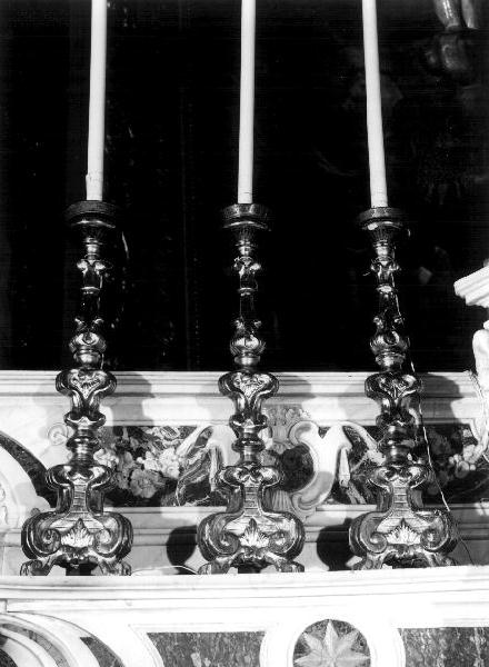 motivi decorativi vegetali (candelabro, serie) - bottega ligure (seconda metà sec. XVIII)