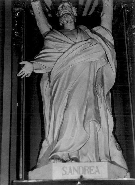 Sant'Andrea (statua, elemento d'insieme) - bottega ligure (seconda metà sec. XIX)