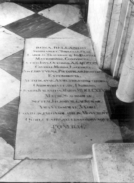 lapide, opera isolata - bottega ligure (sec. XIX)