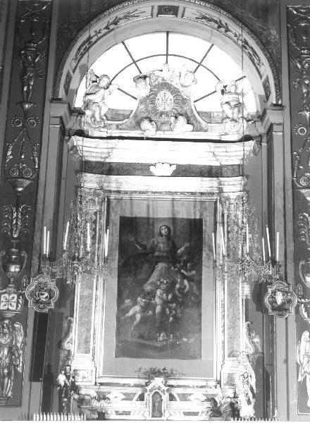 PUTTI/ MOTIVI DECORATIVI VEGETALI (ancona, elemento d'insieme) - bottega ligure (seconda metà sec. XVIII)